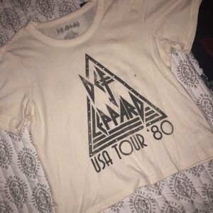 Def Leppard American Eagle Crop Tee